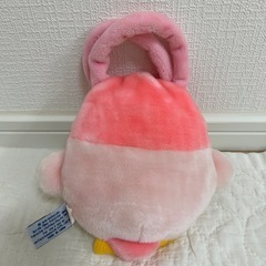 ピンクのペンギンふわもこバッグの画像