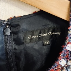 ツイード素材　ワンピース　サイズ36　green label relaxingの画像