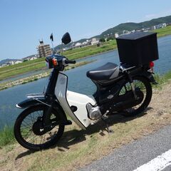 4速角目スーパーカブ カスタム50 85ccボアアップ  メタリックグリーン【エンジンジャンク 車体良好】の画像