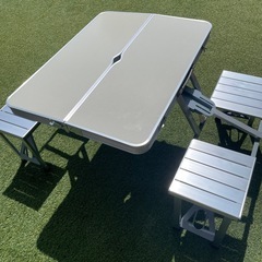 アウトドア　アルミテーブルセットの画像
