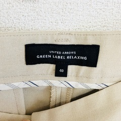 green label relaxing　リネンライク　テーパードパンツ　サイズ40の画像