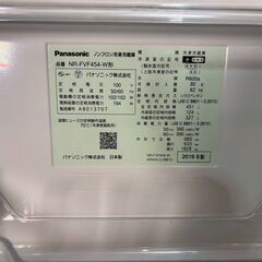 【愛品館八千代店】Panasonic　パナソニック　2019年製　6ドア冷凍冷蔵庫　NR-FVF454の画像