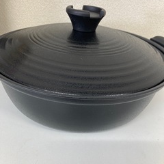 O-1281🤩土鍋風　鍋　ガス　IH対応　26㎝　500円ですの画像