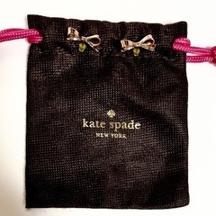 訳あり中古 kate spade リボン型ピアス ピンクゴールドの画像
