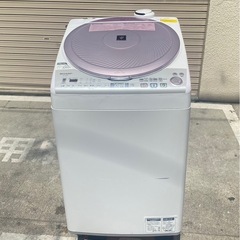 A624【持ち帰り特価】SHARP 洗濯機 8kg 乾燥機能付き ES-TX820 シャープ の画像