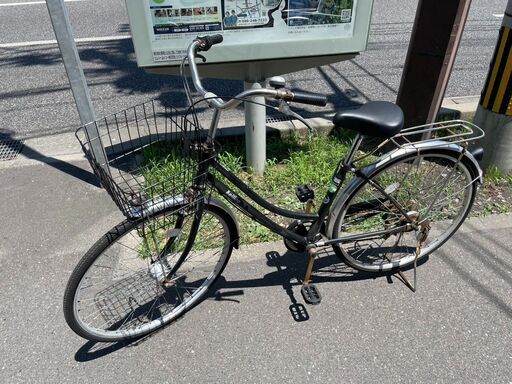 鹿児島県ど田舎産 『r』♪ 自転車No.361ブラックシティサイクル27インチ6段切り替え