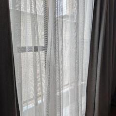 カーテン レースカーテン付 ライトグレーの画像