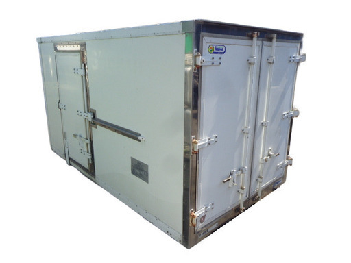 トラックコンテナ 箱 3050x1660x1670 横扉付 アルミバン 冷凍冷蔵 保冷 倉庫 物置 ガレージ コンテナハウス 愛媛より