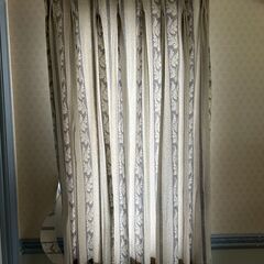 インハウス　カーテンセット　幅約2800㎜/1000㎜　カーテンレール木製の画像