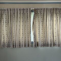 インハウス　カーテンセット　幅約2800㎜/1000㎜　カーテンレール木製の画像