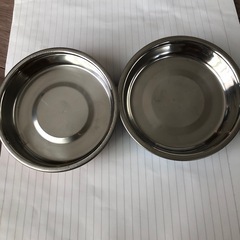 ステンレス食器　ごはんにゃわん 犬用　2点セットの画像