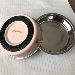 ステンレス食器　ごはんにゃわん 犬用　2点セットの画像