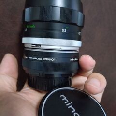 極上品　希少な初期型　MINOLTA mc MACRO ROKKOR 50mm F3.5 マクロリング付きの画像