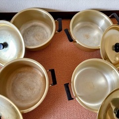 アルミ鍋 両手鍋 金色 24cm or 26cm まとめ売り可の画像