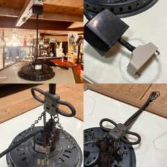 【昭和レトロ】オーヤマ照明 和風蛍光灯ペンダント（FCL40＋FCL30・2灯＋常夜灯）1986年製の画像