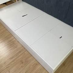 アイリスオーヤマ　シングルサイズ　収納付きベッド+ポケットコイルマットレスの画像
