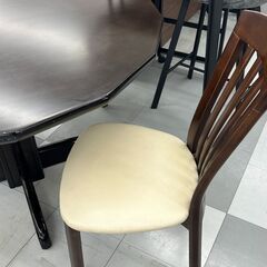★リユースのサカイ千葉中央店★期間限定割引有  ダイニングセット ブラウン H69×D113×W113 クリーニング済み TC3868の画像