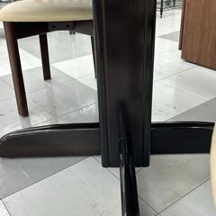 ★リユースのサカイ千葉中央店★期間限定割引有  ダイニングセット ブラウン H69×D113×W113 クリーニング済み TC3868の画像