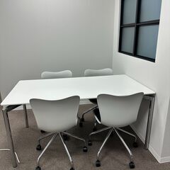 【無料オフィス家具】机、椅子セットの画像
