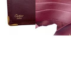 カルティエ CARTIER 二つ折り財布 マストライン コインケース ボルドーの画像