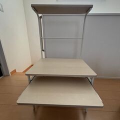 パソコンラック パソコンデスク　ロータイプ　ニトリの画像