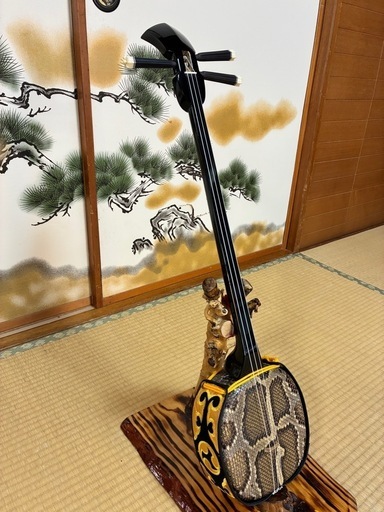 7月22日終了！沖縄三線！新品！貴重！知念大工型！本蛇皮！本張り！【一枚張り】⑩