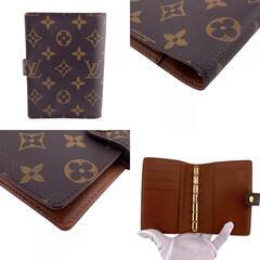 ルイヴィトン LOUIS VUITTON 手帳カバー モノグラム アジェンダPM 二つ折り R20005 ブラウンの画像