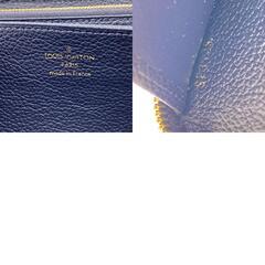 ルイヴィトン LOUIS VUITTON 長財布 モノグラムアンプラント ジッピーウォレット ラウンドファスナー M62121 ネイビーの画像