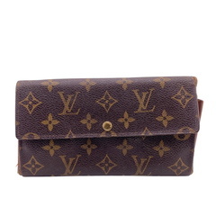 ルイヴィトン LOUIS VUITTON 長財布 モノグラム ポルトモネ・クレディ 二つ折り財布 M61725 ブラウンの画像