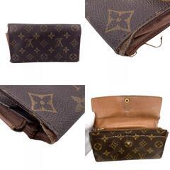 ルイヴィトン LOUIS VUITTON 長財布 モノグラム ポルトモネ・クレディ 二つ折り財布 M61725 ブラウンの画像