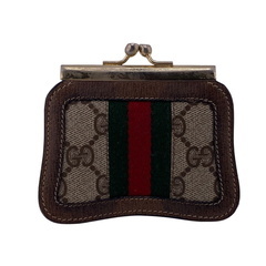 グッチ GUCCI コインケース シェリーライン GG がま口コインケース ブラウンの画像