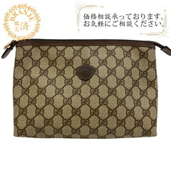 グッチ GUCCI クラッチバッグ GG柄 オールドグッチ ポーチ 6088 ブラウンの画像