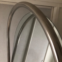 M1 Silver Steel Studio Mirror おしゃれな家具 ミラー 鏡の画像