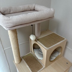 (取引中)キャットタワー 木製 猫タワーの画像