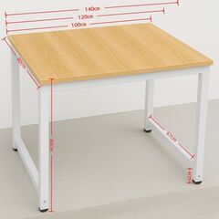 【新品引取限定】シンプルデザイン デスク 幅100/120/140/160cm × 奥行80cm × 高さ80cm 作業台 パソコンデスク ワークデスク 学習机 木目調 の画像