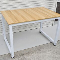 【新品引取限定】シンプルデザイン デスク 幅100/120/140/160cm × 奥行80cm × 高さ80cm 作業台 パソコンデスク ワークデスク 学習机 木目調 の画像