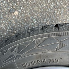 日産純正ホイールスタッドレスタイヤ 155/65R14 ホイールセットの画像