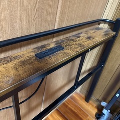 パイプベッド フレームのみ 宮棚付の画像