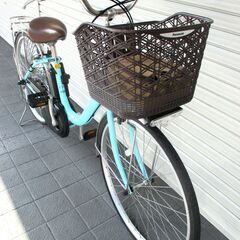 中古自転車 Panasonic 電動アシスト自転車 ViVi XY ママチャリ 内装3段変速 バッテリー8Ah 26インチ 2021年モデル バッテリー長押し5点点灯 通勤 通学 近所のお出掛けなどにの画像