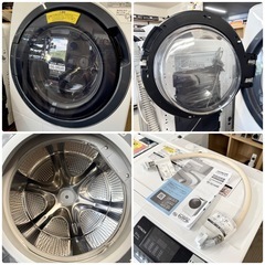 【超美品‼️】日立 2018年製 10.0/6.0kgドラム式洗濯乾燥機 ビッグドラム 洗濯機 ヒートリサイクル乾燥 風アイロン ホワイト♪の画像