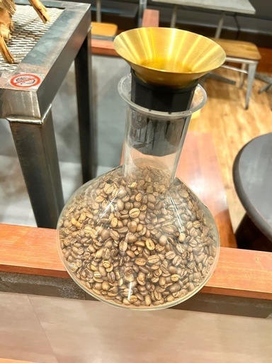 コーヒー豆ストレージ ガラス製 フラスコ　デキャンタ　インテリア コーヒー豆ストレージ ガラス製 フラスコデキャンタインテリア