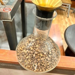 コーヒー豆ストレージ ガラス製 フラスコ　デキャンタ　インテリアの画像