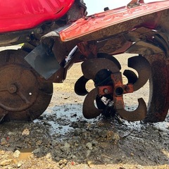 HONDA 管理機 正逆ロータリー 1輪　ネギ 土寄せ　培士　揚士　溝掘り　溝上げ　中耕 除草　跳ね上げ　作業幅約300mm 約4馬力　家庭菜園　ハウスの画像