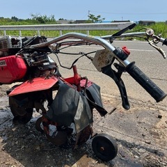 HONDA 管理機 正逆ロータリー 1輪　ネギ 土寄せ　培士　揚士　溝掘り　溝上げ　中耕 除草　跳ね上げ　作業幅約300mm 約4馬力　家庭菜園　ハウスの画像