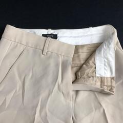 美品/日本製★theory【セオリー】ガウチョパンツ/レディース【size:0/XS/股下52cm/アイボリー】七分丈/ワイド/ボトムス/Pants/Trouser◆BJ027-iの画像