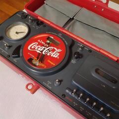 Coca-cola   コカコーラ　ポータブルコンポ　レッドカラー　非売品　懸賞　１９９７年の画像