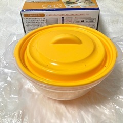 レンジ調理器　レンジで3役「炊く・茹でる・蒸す」未使用・箱入り:日本製:約780ml:電子レンジ調理器具:キッチン用品の画像