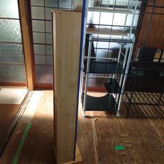 ミラー付き収納ラックの画像