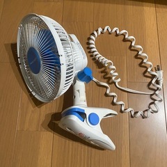 YUASA PRIMUS クリップ扇風機 白/青の画像