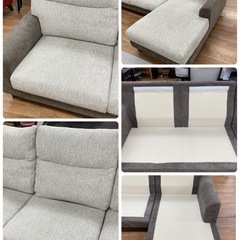 ジモティー限定価格！S252 ⭐ ファニチャードームオリジナル カウチソファ カミーユ 幅240cm USED 綺麗の画像